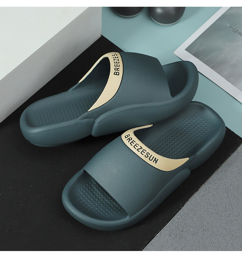 Men's Thick Sole Indoor Bathroom Anti-slip PVC Slippers Women Summer Slides Shoes