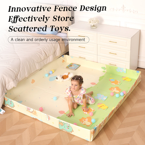 Tapete <span class=keywords><strong>de</strong></span> Alta Densidad para Cercas <span class=keywords><strong>de</strong></span> Seguridad, Plegable, para Bebés, con Borde Elevado, No Tóxico, Inodoro - Product Image 5