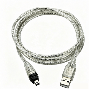 Nouveauté : Câble USB 2.0 transparent de 1,5 m, mâle vers Firewire IEEE 1394 4 broches <span class=keywords><strong>ILink</strong></span> DV, avec conducteur en cuivre pur pour appareils photo - Product Image 4