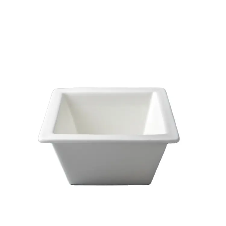 Chaoda 4 inch Square bowls small sauce plate capacity heat resistant porcelain tapas dishes ketchup saucer Square sauce bowl