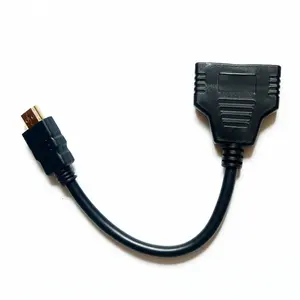 कारखाने HDMI लाइनों HD एडाप्टर केबल 1in 2 थोक मूल्य 2 दोहरी पोर्ट फाड़नेवाला एक पुरुष डबल महिला HDMI करने के लिए लाइन HDTV केबल