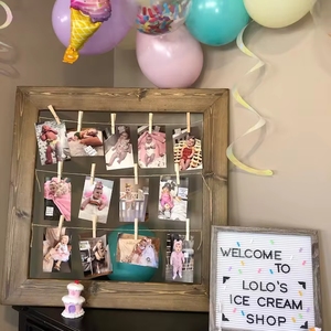 Wooden Clothespin Photo Frame Wall Hanging Picture Collage Display Rustic Clips Home Decor Custom Sublimation <strong>Lego</strong> A5 Frame - Product Image 2