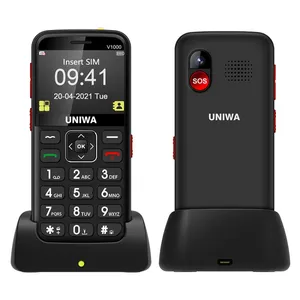 UNIWA V1000 stokta yeni varış amerika 4G büyük düğme klasik cep telefonu Sos ile yaşlı için