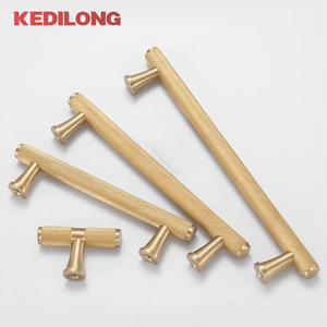 Hot sale Brass Knurled Handle Solid Wardrobe Cupboard Cabinet Brass Pull Handle and Knobs Black/Chrome/Gold Cabinet handle