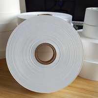 Rouleau de tissu en taffetas de nylon pour étiquettes de soin, impression de codes-barres, vente en gros pour fabricants