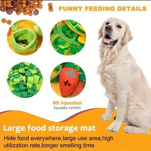 Interaktive karotten förmige Haustier matte Ungiftige rutsch feste Baumwoll katzen Hunde fördern gesunde Ess gewohnheiten Entspannungs tier - Product Image 6