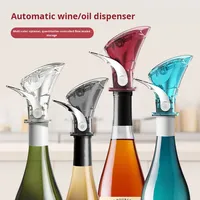 Aérateur de vin à interrupteur à une touche, verseur pour le stockage, distributeur automatique de liquide pour spiritueux et huile, bec verseur anti-fuite, conception anti-reflux