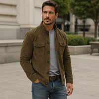 Blouson bomber pour homme en polyester et coton 240G avec col montant et poches poitrine ODM