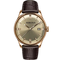 Correa de Reloj de Cuero de Lujo de Calidad, Relojes Mecánicos de Cuarzo con Cronógrafo, Relojes Personalizados con Logotipo de Marca