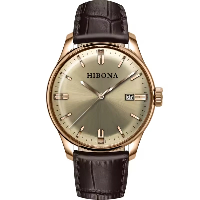 Quality Luxury Leather Watch Strap Mechanical Quartz Chronograph Custom Watches with Logo Branding