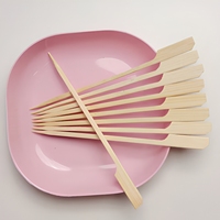 Échantillon gratuit personnalisé Palette de bambou jetable pour barbecue, gril, hamburger, brochette, bâtonnets de bambou