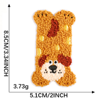 Patch en chenille brodé motif animal (Lion, Chien, Grenouille, Vache) à thermocoller pour vêtements d'enfants, sacs d'école et décoration DIY