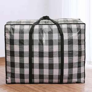 Sacs de déménagement personnalisés, résistants, pour vêtements, couettes, sac anti-poussière, rangement de déménagement avec fermeture éclair et poignées - Product Image 4