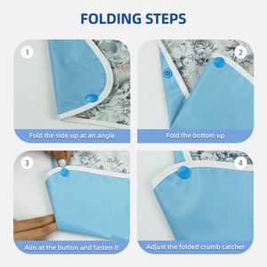 Bavoir de protection lavable et réutilisable pour adultes, durable et tendance, avec boutons-pression, pour femmes âgées, anti-salissures, vente en gros - Product Image 5