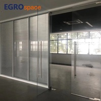 EGROspace cloison murale de bureau en aluminium meuble design en verre insonorisé pleine hauteur cloison de bureau en verre d'intérieur