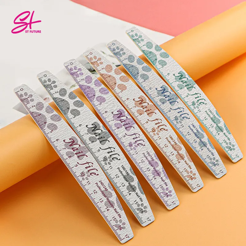 ST FUTURE Professional mery Board Manicure Pedicure strumenti artistici Logo personalizzato Double-face lima per unghie Set 180 150 80 100 per unghie