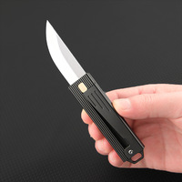 Couteau de poche EDC mini en acier D2 avec manche en aluminium OEM pour la survie, la chasse, le camping, la pêche, le bricolage