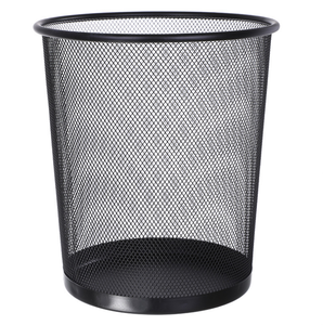 PAPER BASKET TRASH BIN ROUND METAL MESH WASTE BINS TRASH CAN DUSTBIN WASTEBASKET GARBAGE BIN