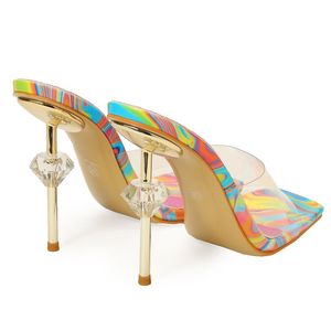 Exclusivos Tacones Transparentes de Cristal con Punta Abierta, Moda 2025, para Mujer - Product Image 4