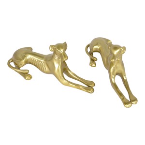 Arts de luxe maison décorative or Statue décor à la maison métal animaux Figurines Sculptures ensemble de 2 pour table bureau à domicile décoration - Product Image 4