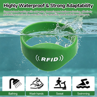 Pulsera RFID de Silicona con Logotipo Personalizado, Pulsera RFID de Silicona Impermeable de 13.56MHz F08 para Control de Acceso, Pagos sin Efectivo y Eventos