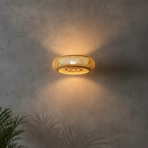 Lampe <span class=keywords><strong>de</strong></span> plafond ronde en bambou tissé minimaliste moderne, d'inspiration <span class=keywords><strong>zen</strong></span>, pour salon, restaurant - Product Image 2