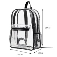 Nouveauté en stock, sac à dos transparent le plus vendu, sac à bandoulière en PVC pour le fitness et les sports de plein air, sac à dos transparent
