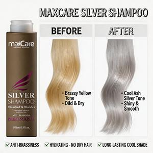<span class=keywords><strong>แชมพู</strong></span>ออร์แกนิคสีม่วงเงินสำหรับผมบลอนด์/ผม<span class=keywords><strong>สี</strong></span>เงิน ขนาด 500 มล. สูตร<span class=keywords><strong>ลด</strong></span><span class=keywords><strong>สี</strong></span><span class=keywords><strong>เหลือง</strong></span> ป้องกันผมเหลือง สำหรับแบรนด์ส่วนตัว - Product Image 4