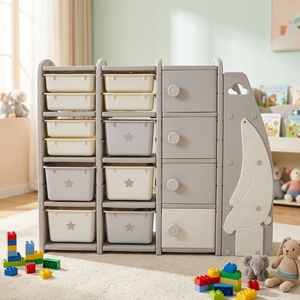 Estantería Infantil <span class=keywords><strong>de</strong></span> Plástico con Diseño <span class=keywords><strong>de</strong></span> Oso Polar para Libros y Juguetes, Organizador <span class=keywords><strong>de</strong></span> Dormitorio, Precio Económico - Product Image 1