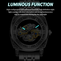 Montre de luxe BINBOND authentique rétro sculptée en quartz avec cadran à aiguilles lumineuses, boîtier métallique, montre-bracelet de sport tendance pour homme