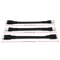 Kabel USB C PFC Fleksibel Pengisian Daya dan Data PD 5V 3A Tipe C Male ke Female 10cm