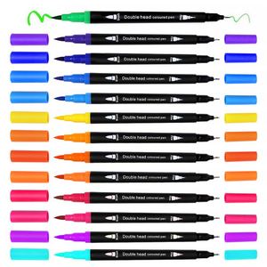 Custom Logo Refillable Alcohol Kids Toy Dual <b>Brush</b> Watercolor <b>Pen</b> Art Markers for Painting Drawing - Product Image 2