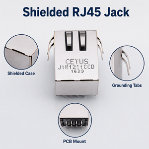 หม้อแปลงเครือข่ายของแท้ใหม่เอี่ยม J1B1211CCD ตัวเชื่อมต่ออีเธอร์เน็ต RJ45 RJ11 อินเทอร์เฟซเครือข่าย - Product Image 1