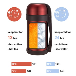 Tafuco 1.2L Large Capacity Double Wall Stainless Steel Vacuum Insulated Thermal <strong>Travel</strong> Flask <strong>Pot</strong> - Product Image 5