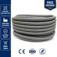 Tuyau métallique flexible en acier inoxydable recouvert de PVC pour conduite électrique et câblage