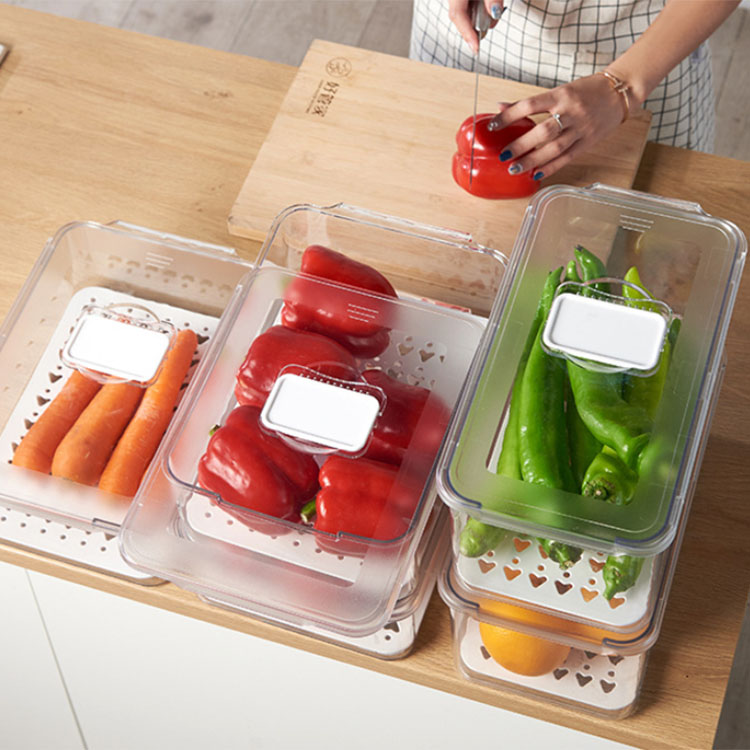 Пластиковый Штабелируемый кухонный шкаф-кладовая, холодильник, морозильник, коробка для хранения продуктов