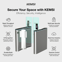 Tourniquet de contrôle d'accès KMS Speed Gate avec lecteur de cartes IC/ID, infrarouge anti-pincement pour entrée de cantine de bureau, certifié CE RoHS