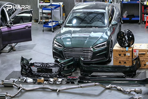 ชุดแต่งตัวถังแบบติดตั้งโดยตรงสำหรับ <span class=keywords><strong>Audi</strong></span> A5 ปี 2017-2019 อัพเกรดเป็น <span class=keywords><strong>RS</strong></span> <span class=keywords><strong>5</strong></span> สำหรับรุ่น 4 ประตู ประกอบด้วยกันชนหน้า กันชนหลัง สเกิร์ตข้าง และกระจังหน้า - Product Image 4