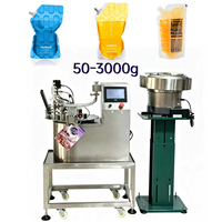 Machine de remplissage automatique de sachets Doypack à bec verseur, à économie d'espace, contrôlée par PLC, avec servomoteur électrique, haute productivité pour l'industrie alimentaire