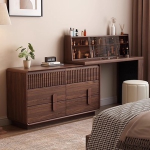 <b>Solid</b> <b>Wood</b> Dressing Table With Drawer Storage Bedroom Vanity Cabinet Multifunctional Makeup <b>Desk</b> For Home Use - Product Image 5