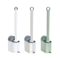 Ensemble brosse de toilette murale en TPR blanc avec distributeur de savon en plastique – Fournisseur fabricant