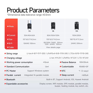 BMS 7-24S 200A 7S 10S 12S 16S 20S 24S 24V 48V แบตเตอรี่ลิเธียม Li-ion LiFePo4 ลิเธียมไอออน NMC LFP EV - Product Image 3