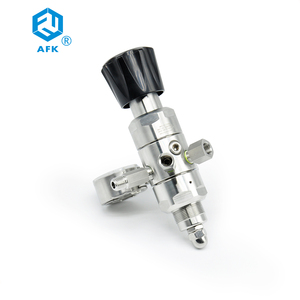AFKLOK Régulateur de gaz à double étage en acier inoxydable Régulateur de pression de gaz cylindrique Régulateur d'hélium - Product Image 6