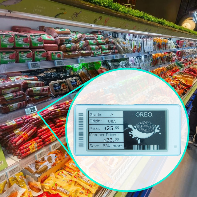 Nfc Bluetooth 2.4Ghz Supermarket Frozen Environment E-Ink Pricer Digital Price Tags Low-Temperature Esl Electronic Shelf Labels