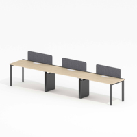 Muebles de Oficina Ejecutivos Modernos Modulares de 2/4/6 Plazas, Escritorio de Trabajo Portátil de Madera para Gerentes