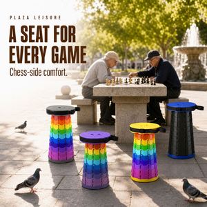Taburete Clásico Redondo de Plástico <span class=keywords><strong>para</strong></span> Plaza, Parque, Juegos Públicos, <span class=keywords><strong>para</strong></span> el Tiempo libre de Personas Mayores y Uso entre Vecinos - Product Image 1