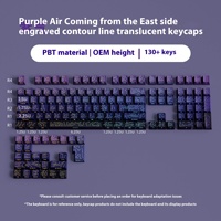 Customizable 97 Keys PBT Doubleshot Keycaps Terrain Side Printed Keyboard Keycaps Custom Contour Lines Translucent Keycap OEM