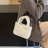 Sac à bandoulière vintage en cuir PU de haute qualité pour femme, nouvelle collection 2024, tendance, avec chaîne, style décontracté et littéraire