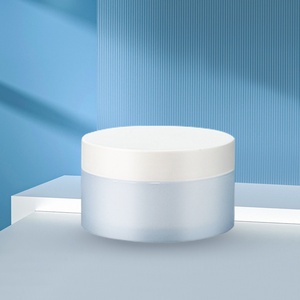 Custom 100g 150g Scrub <b>Jars</b> PP Round Wide Mouth Flat Empty Double Wall <b>Plastic</b> Cream <b>Jar</b> with Lid for Hair Care - Product Image 1