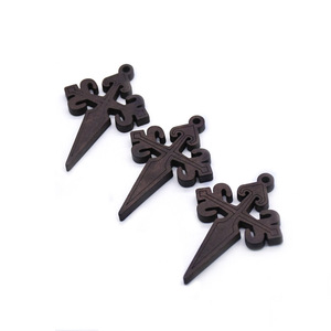 จี้ไม้รูปกางเขน 6x4.2 ซม. สำหรับทำสร้อยคอ DIY อุปกรณ์ตกแต่งเครื่องประดับ - Product Image 3
